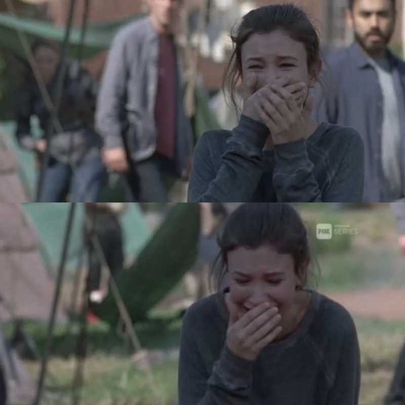 Just when you think you’re almost over Carl death, here comes Enid crying.