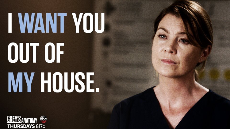 "You're not my sister. Cristina is my sister. You are Derek sister and Derek is gone."
Wow Meredith even coming from you... That was tough ...