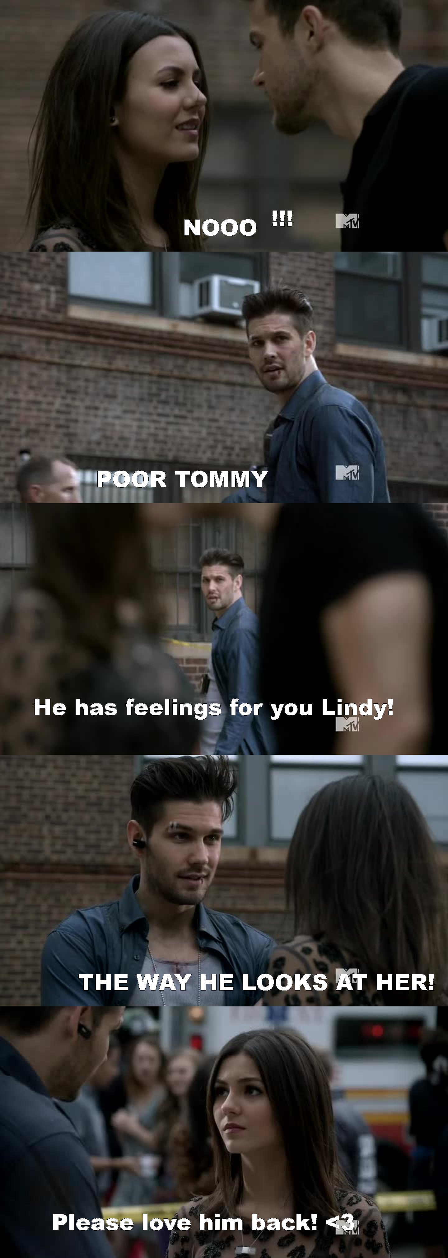 Am I the only one crazy about Tindy? I just love the way Lindy & Tommy look at each other & care for each other... They'd make a GREAT couple *.*