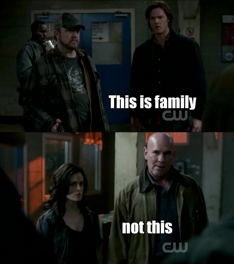 Bobby and even Rufus are family for Dean and Sam, not Samuel. I hate him