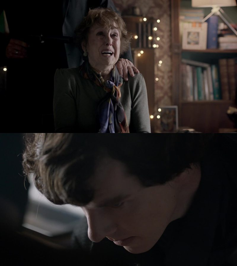 I loved that he got pissed cos they have hurt Mrs Hudson.
I like her too much.