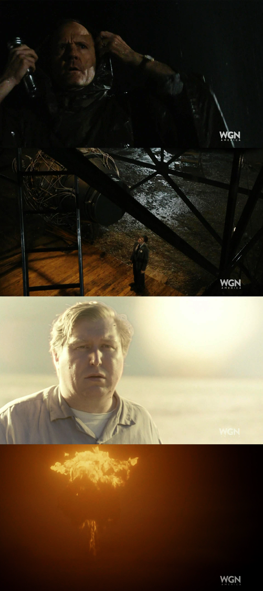 Breathtaking finale to an astonishing season.
I really felt sorry for Fritz. He was the one and only character still untainted (no pun intended) by the events of Los Alamos but, following the loss of his beloved Jeannie and after discovering his best friend had been lying to him the whole time, it was probably the most appropriate ending for him. The first of the (too) many victims of the bombs.
Frank and Meeks, the two people who had changed idea about the bomb, even though for somewhat different reasons and in different ways, ended this story together, trying to atone for their mistakes. Frank was always two or three steps ahead of everyone else. He managed to see through the fog of the war and of the propaganda (almost) since day one and in this second season he tried to make up for the things he had done in the first. Meeks, too, was just trying to "save the world" from itself and he didn't want to hurt anybody but, in the end, he hurt the people closest to him and now he is alone with his guilt. But even after all that happened, I don't "hate" him, because in Manhattan there aren't perfectly good or evil characters, only human beings who sometimes make mistakes, just like in real everyday life.
Liza and Frank, still indissolubly bounded. I believe she is the only one who ever managed to understand Frank or, at least, trust him.
Charlie... well, let's say, given everything that happened to and because of him, he thinks that dropping the bomb and showing the world its sheer power will "erase" the concept of war itself; it will make people so terrified, they won't even think of using it ever again. A really dark turn for him, but it's actually understandable, a bit like Darth Vader, I suppose.
Such awesome characters and wonderful acting. Everybody was fabolous but kudos especially to John Benjamin Hickey, Olivia Williams and Ashley Zukerman.
I really hope WGN will renew this fantastic show. I think we are in dire need of more series like Manhattan.