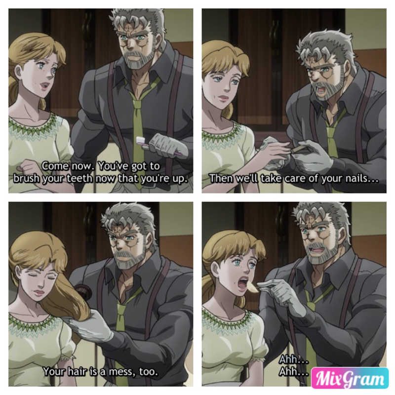 Joseph is such a sweetheart! ❤️❤️❤️ I hope Jotaro becomes more like him as the season goes on.