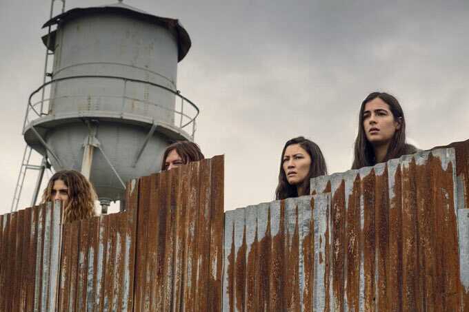 Me and my family watching a fight in the neighbor.