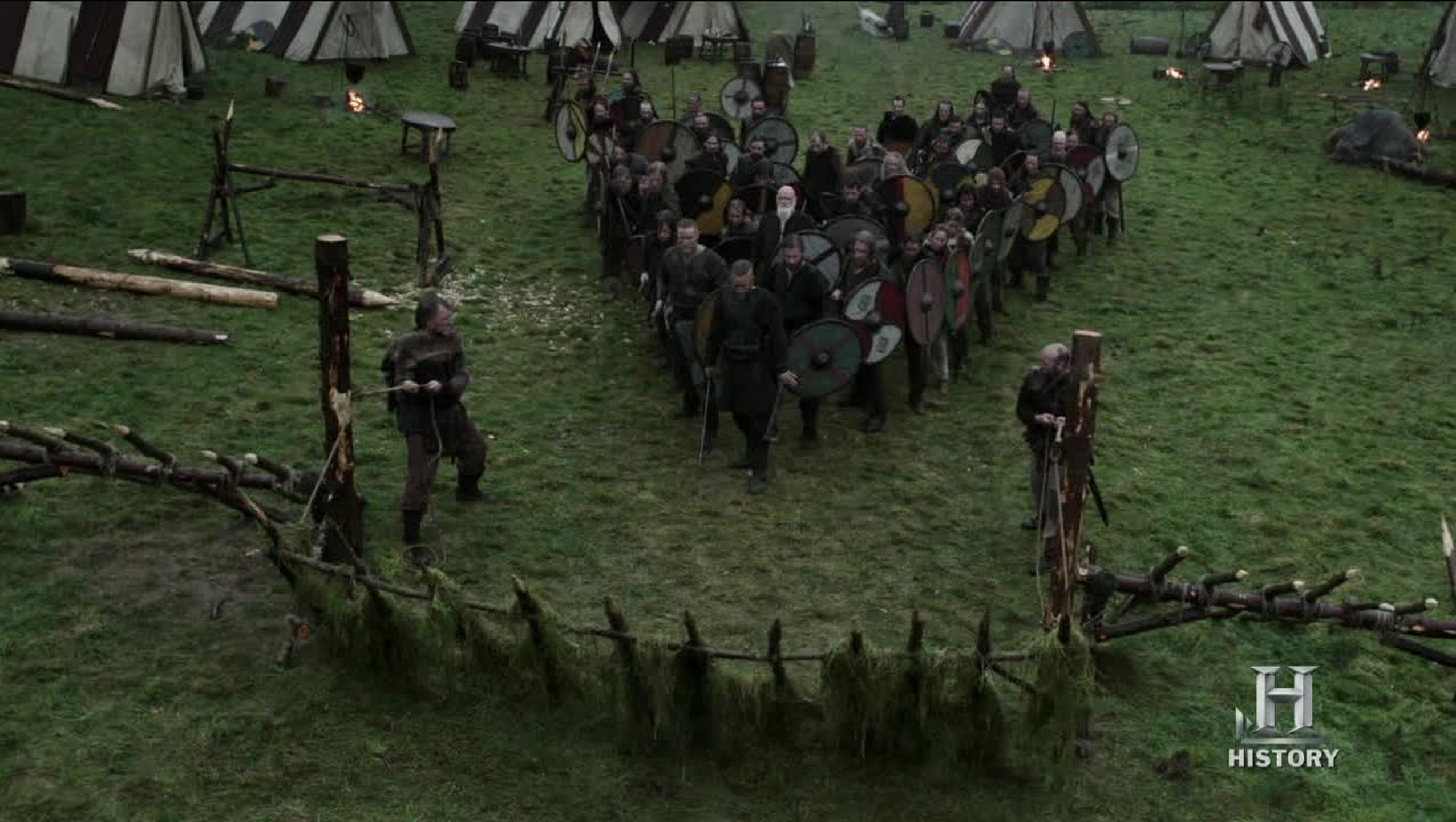 The Viking machine and success in battle. No barking orders, nothing like that. They just react, form up and fight as one.