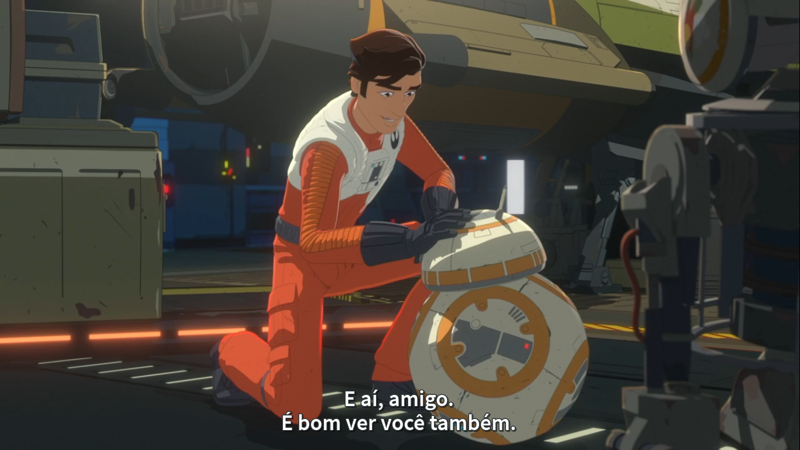 É tão bonitinha a alegria do BB-8 quando encontra o Poe.