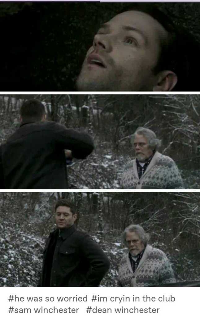 the way he reacted to Sam being healed, omg my heart
