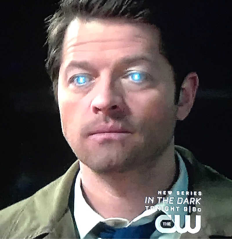 😎💥👊💥😎
Very cool. Castiel trying to contact God. Will we see Chuck soon?
This look on Castiel will never, ever get old.