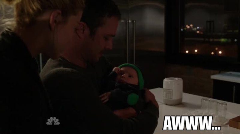I love seeing Kelly hold the baby. He'll make such a great Dad someday...