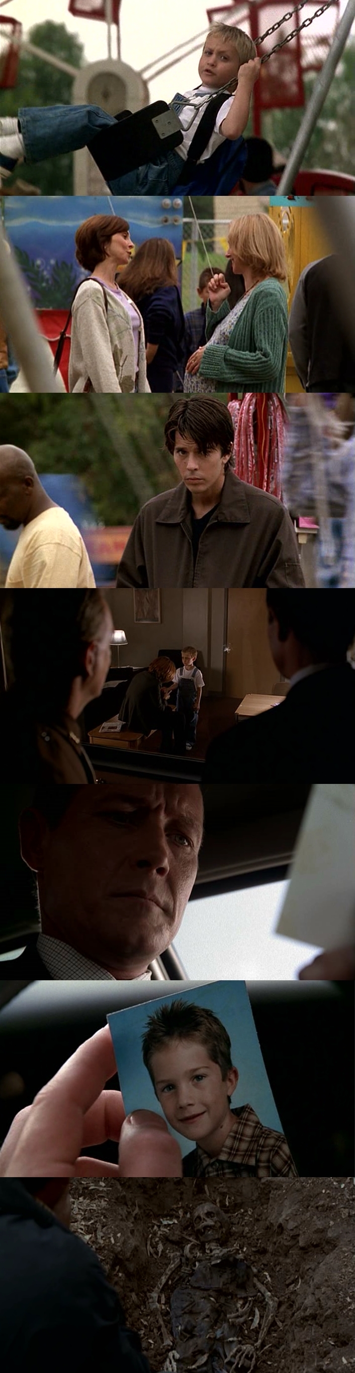 As soon I saw kids playing and all, I was afraid something really bad was about to happen...
After season 7 I'm a little tired of this type of episodes to be honest. Although it was an amazing episode, they all saw Billy! It was very interesting.
But now I see some similarities between Mulder and Doggett. Mulder and Samantha and Doggett and his little brother? Or son? I don't know, but I want to know more about Doggett for sure!