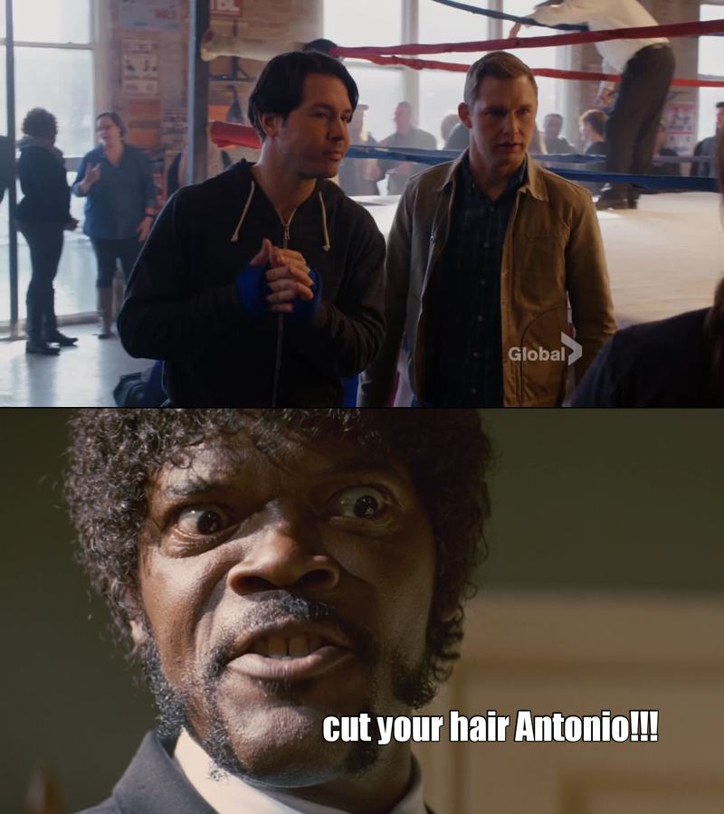 you have to cut your hair Antonio... please! !!!