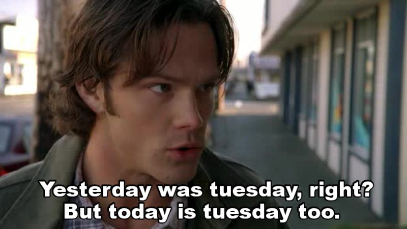 groundhog day supernatural tv time supernatural s03e11 mystery spot tvshow time groundhog day supernatural tv time supernatural s03e11 mystery spot tvshow time