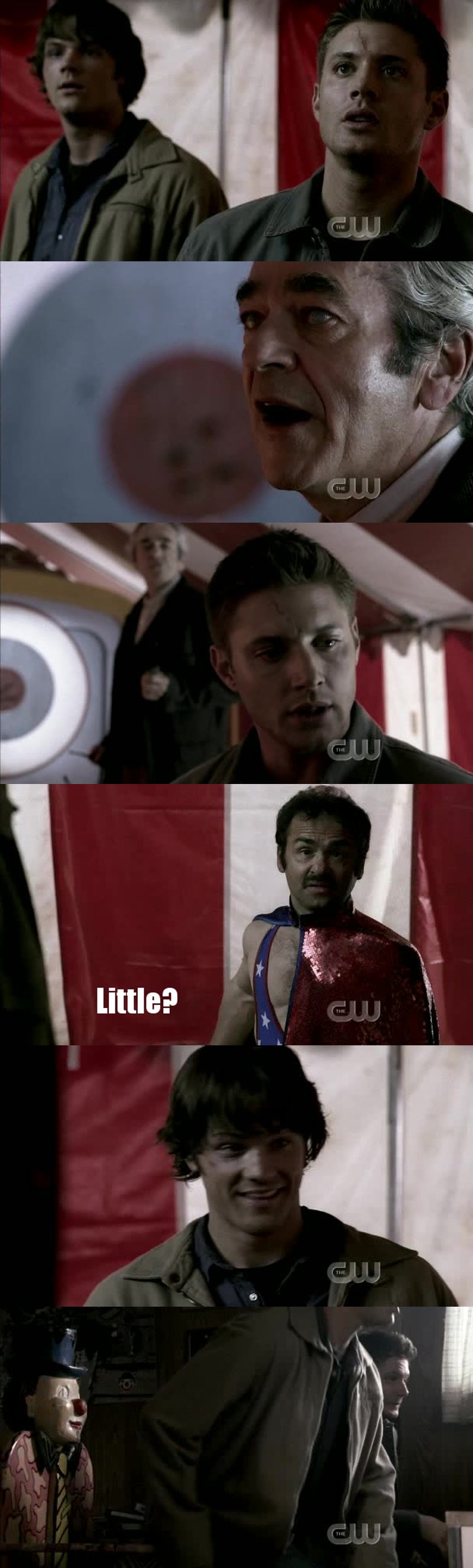 Ahah I really love my boys in this scene, really ! Dean failed and Sammy really don't care and don't help him... So much funny lol ! Love u Dean, love u Sammy !